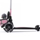 Trotineta copii pliabila cu roti luminoase - suport jucarie - Highwaykick 2 Lifestyle Rose Reflectorizant - 2 ani +, pana la 50 kg - Scoot & Ride