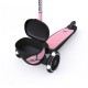 Trotineta copii pliabila cu roti luminoase - suport jucarie - Highwaykick 2 Lifestyle Rose Reflectorizant - 2 ani +, pana la 50 kg - Scoot & Ride