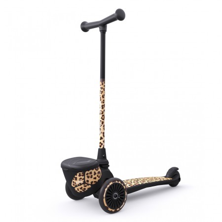 Trotineta copii pliabila cu suport jucarie - Highwaykick 2 Lifestyle Leopard - 2 ani +, pana la 50 kg - Scoot & Ride