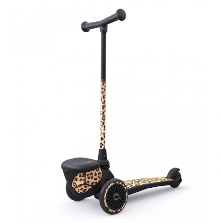 Trotineta copii pliabila cu suport jucarie - Highwaykick 2 Lifestyle Leopard - 2 ani +, pana la 50 kg - Scoot & Ride