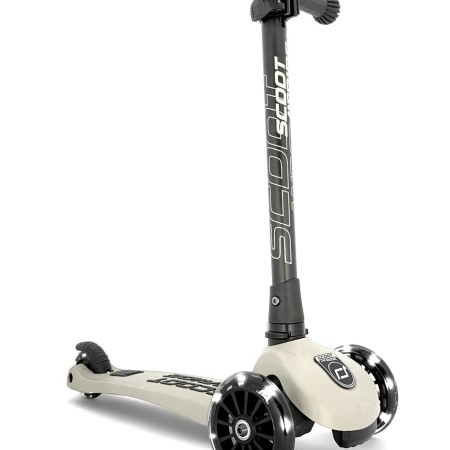 Trotineta copii pliabila - reglabila - Roti luminoase - Highwaykick 3 Led Ash, 3-6 ani, pana la 50 kg - Scoot & Ride
