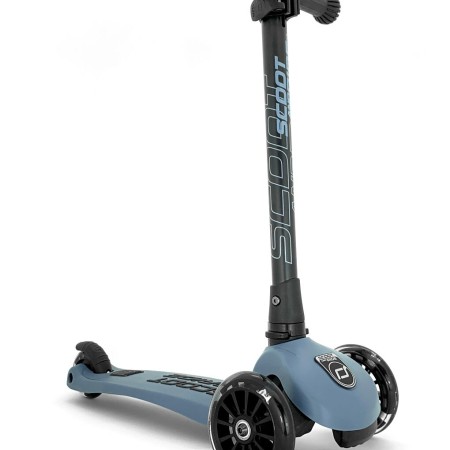 Trotineta copii pliabila - reglabila - Roti luminoase - Highwaykick 3 Led Steel - 3-6 ani, pana la 50 kg - Scoot & Ride Trotineta copii pliabila - reglabila - Roti luminoase - Highwaykick 3 Led Steel - 3-6 ani, pana la 50 kg - Scoot & Ride