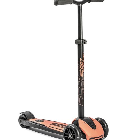 Trotineta copii pliabila - reglabila - Roti luminoase - Highwaykick 5 Led Peach - 5 ani +, pana la 80 kg - Scoot & Ride