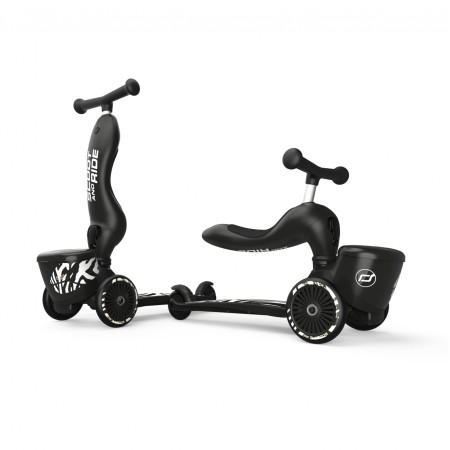 Trotineta copii cu sezut si suport jucarie - transformabila 2in1 - HighwayKick 1 Lifestyle Zebra, 1-5 ani, pana la 50 kg - Scoot & Ride