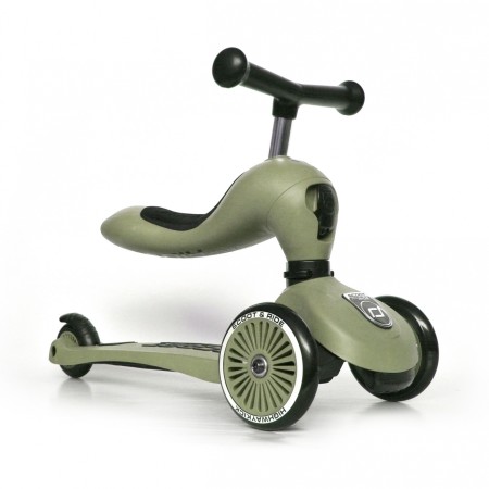 Trotineta copii cu sezut - transformabila 2in1 - HighwayKick 1 Olive, 1-5 ani, pana la 50 kg - Scoot & Ride Trotineta copii cu sezut - transformabila 2in1 - HighwayKick 1 Olive, 1-5 ani, pana la 50 kg - Scoot & Ride