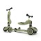 Trotineta copii cu sezut - transformabila 2in1 - HighwayKick 1 Olive, 1-5 ani, pana la 50 kg - Scoot & Ride