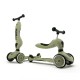 Trotineta copii cu sezut - transformabila 2in1 - HighwayKick 1 Olive, 1-5 ani, pana la 50 kg - Scoot & Ride