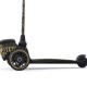 Trotineta copii pliabila cu roti luminoase - suport jucarie - Highwaykick 2 Black Gold Limited - 2 ani +, pana la 50 kg - Scoot & Ride
