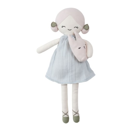 Papusa textila din bumbac organic - Apple 40 cm - Fabelab Papusa textila din bumbac organic - Apple 40 cm - Fabelab