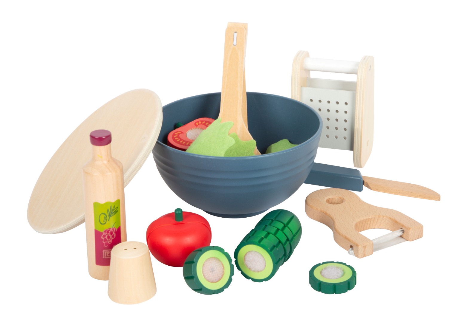 Jucarie din lemn - Set pentru preparat salata fresh - Small Foot