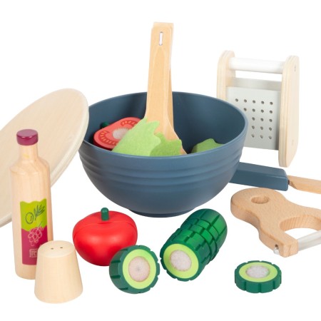 Jucarie din lemn - Set pentru preparat salata fresh - Small Foot Jucarie din lemn - Set pentru preparat salata fresh - Small Foot