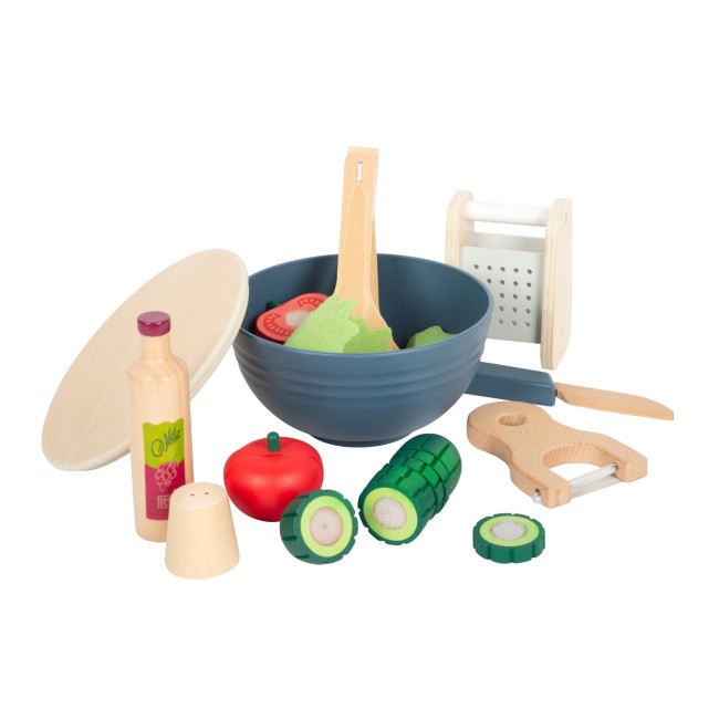 Jucarie din lemn - Set pentru preparat salata fresh - Small Foot Jucarie din lemn - Set pentru preparat salata fresh - Small Foot