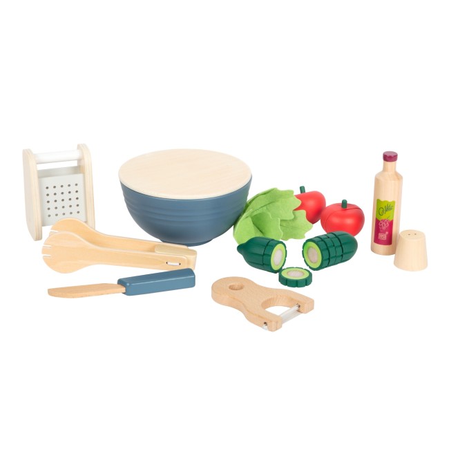 Jucarie din lemn - Set pentru preparat salata fresh - Small Foot Jucarie din lemn - Set pentru preparat salata fresh - Small Foot