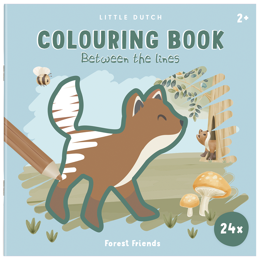 Carte de colorat - Forest Friends - Little Dutch