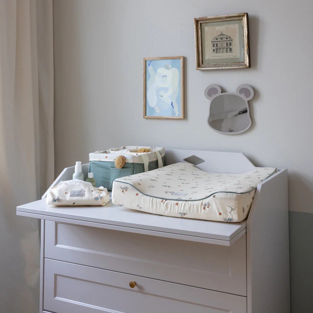 Saltea de infasat cu husa detasabila 63 x 49 cm - Bicycles - Cam Cam Copenhagen