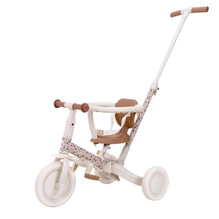 Tricicleta 4 in 1 cu bara de impingere - Off White - Little Dutch Tricicleta 4 in 1 cu bara de impingere - Off White - Little Dutch