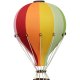 Balon decorativ cu aer cald 28 cm - Multicolor - Superballoon