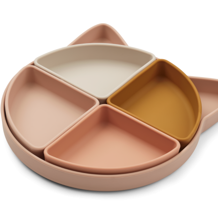 Farfurie compartimentata din silicon - Cat Rose Multi Mix - Liewood