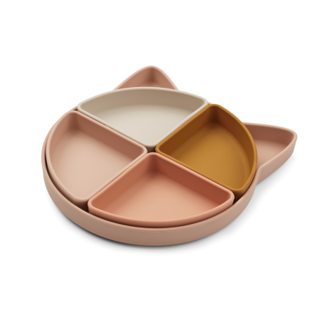 Farfurie compartimentata din silicon - Cat Rose Multi Mix - Liewood