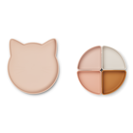 Farfurie compartimentata din silicon - Cat Rose Multi Mix - Liewood