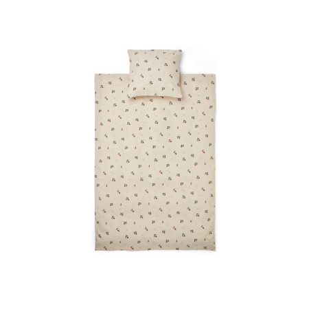 Lenjerie de pat pentru bebelusi din bumbac organic - 70 x 100 cm - Carmen Peach/Sea Shell - Liewood