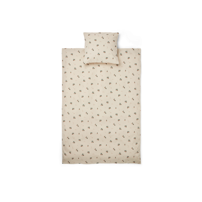 Lenjerie de pat pentru bebelusi din bumbac organic - 70 x 100 cm - Carmen Peach/Sea Shell - Liewood Lenjerie de pat pentru bebelusi din bumbac organic - 70 x 100 cm - Carmen Peach/Sea Shell - Liewood