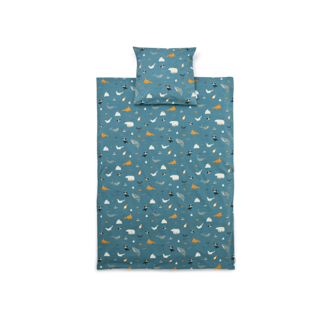 Lenjerie de pat pentru bebelusi din bumbac organic - 70 x 100 cm - Carmen Arctic Sea/Ocean View - Liewood Lenjerie de pat pentru bebelusi din bumbac organic - 70 x 100 cm - Carmen Arctic Sea/Ocean View - Liewood
