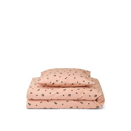 Lenjerie de pat pentru copii din bumbac organic - 70 x 100 cm - Carmen Berry/pale Tuscany - Liewood