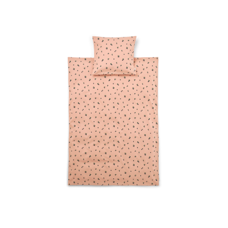 Lenjerie de pat pentru copii din bumbac organic - 70 x 100 cm - Carmen Berry/pale Tuscany - Liewood