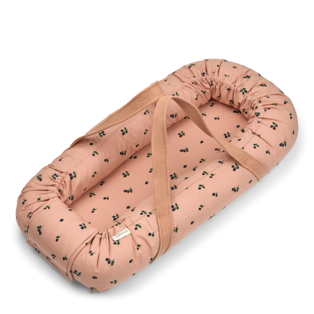 Baby Nest/Babylift din bumbac organic - Mini Berry/Pale Tuscany - Liewood