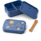 Caserola compartimentata din tritan cu capac din silicon si tacam inclus - Kamil Classic Navy - Liewood