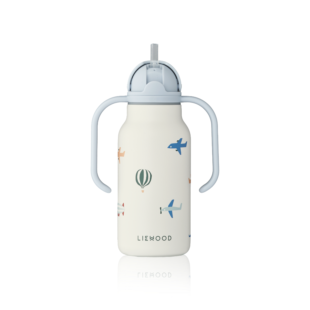 Sticla pentru apa cu pai - Kimmie Aviator/Ecru - Liewood