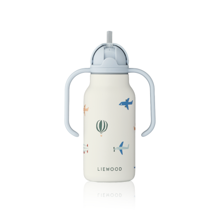 Sticla pentru apa cu pai - Kimmie Aviator/Ecru - Liewood