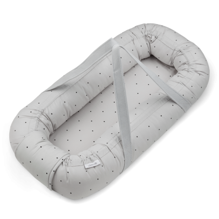 Baby Nest/Babylift din bumbac organic - Dot Dumbo Grey - Liewood Baby Nest/Babylift din bumbac organic - Dot Dumbo Grey - Liewood