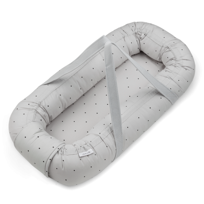 Baby Nest/Babylift din bumbac organic - Dot Dumbo Grey - Liewood Baby Nest/Babylift din bumbac organic - Dot Dumbo Grey - Liewood