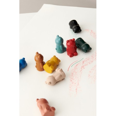 Creioane de colorat in forma de ursuleti Wallace - Yellow Mellow Multi Mix - Liewood