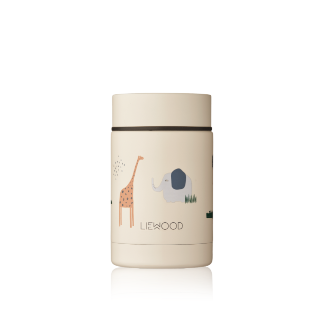 Termos pentru mancare din otel inoxidabil 250 ml -  Nadja Safari Sandy Mix - Liewood