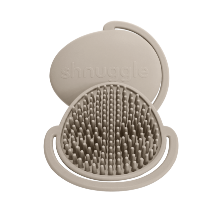 Perie moale pentru bebelusi - Taupe - Shnuggle Perie moale pentru bebelusi - Taupe - Shnuggle