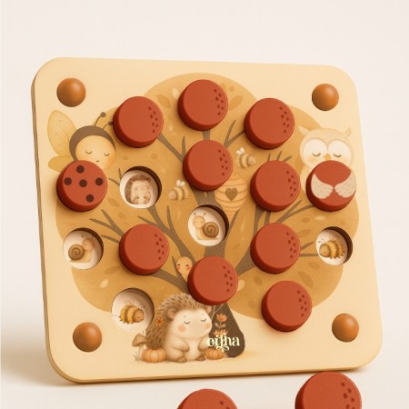 Joc de memorie din lemn - Pop & Peek - Mrs Ertha