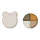 Farfurie compartimentata din silicon - Mr Bear Sandy Multi Mix - Liewood