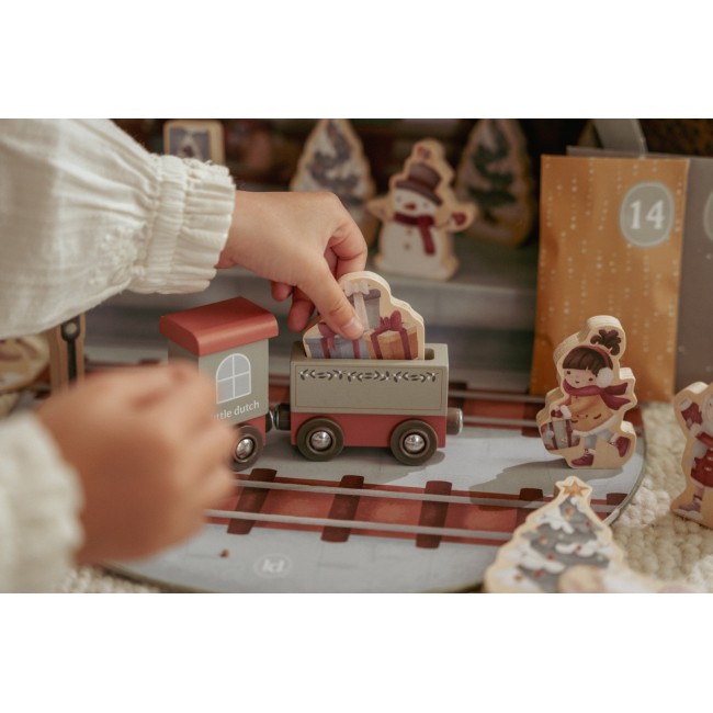 Calendar de advent de colorat - Gara si trenulet - Little Dutch