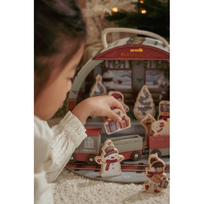 Calendar de advent de colorat - Gara si trenulet - Little Dutch