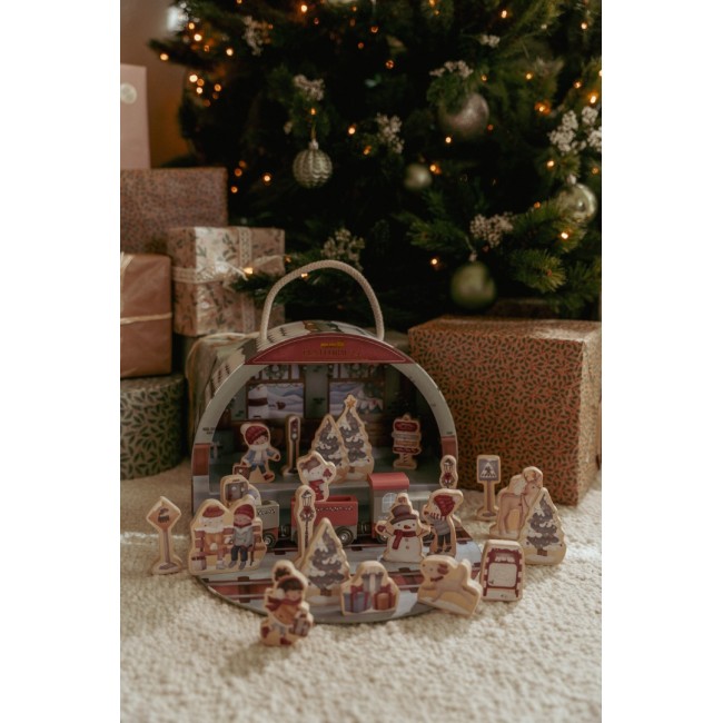 Calendar de advent de colorat - Gara si trenulet - Little Dutch