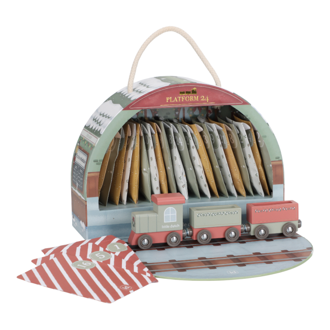 Calendar de advent de colorat - Gara si trenulet - Little Dutch