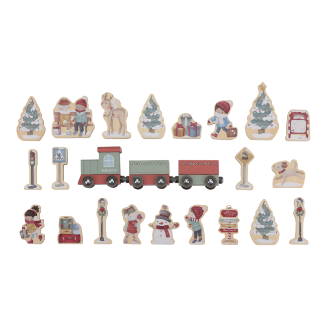 Calendar de advent de colorat - Gara si trenulet - Little Dutch