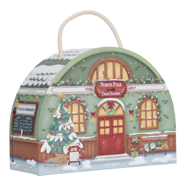 Calendar de advent de colorat - Gara si trenulet - Little Dutch