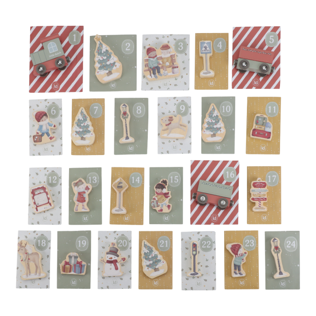 Calendar de advent de colorat - Gara si trenulet - Little Dutch