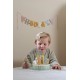 Tort aniversar cu decoratiuni pentru 1 - 5 ani - Albastru - Little Dutch Tort aniversar cu decoratiuni pentru 1 - 5 ani - Albastru - Little Dutch