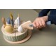 Tort aniversar cu decoratiuni pentru 1 - 5 ani - Albastru - Little Dutch Tort aniversar cu decoratiuni pentru 1 - 5 ani - Albastru - Little Dutch