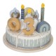 Tort aniversar cu decoratiuni pentru 1 - 5 ani - Albastru - Little Dutch Tort aniversar cu decoratiuni pentru 1 - 5 ani - Albastru - Little Dutch